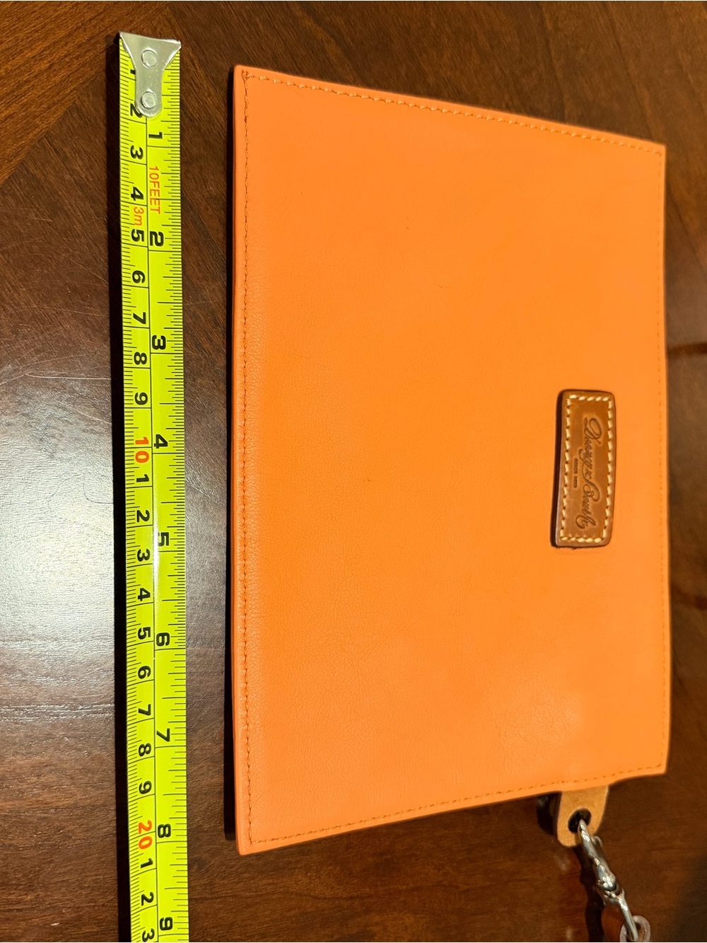 Dooney & Bourke Orange Leather Wristlet - Picture 7 of 9